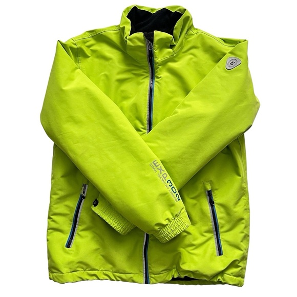Killtec Ski Jacket EXP302 Waterproof Windproof Boys Size 16 Neon Yellow / Green - Picture 1 of 12
